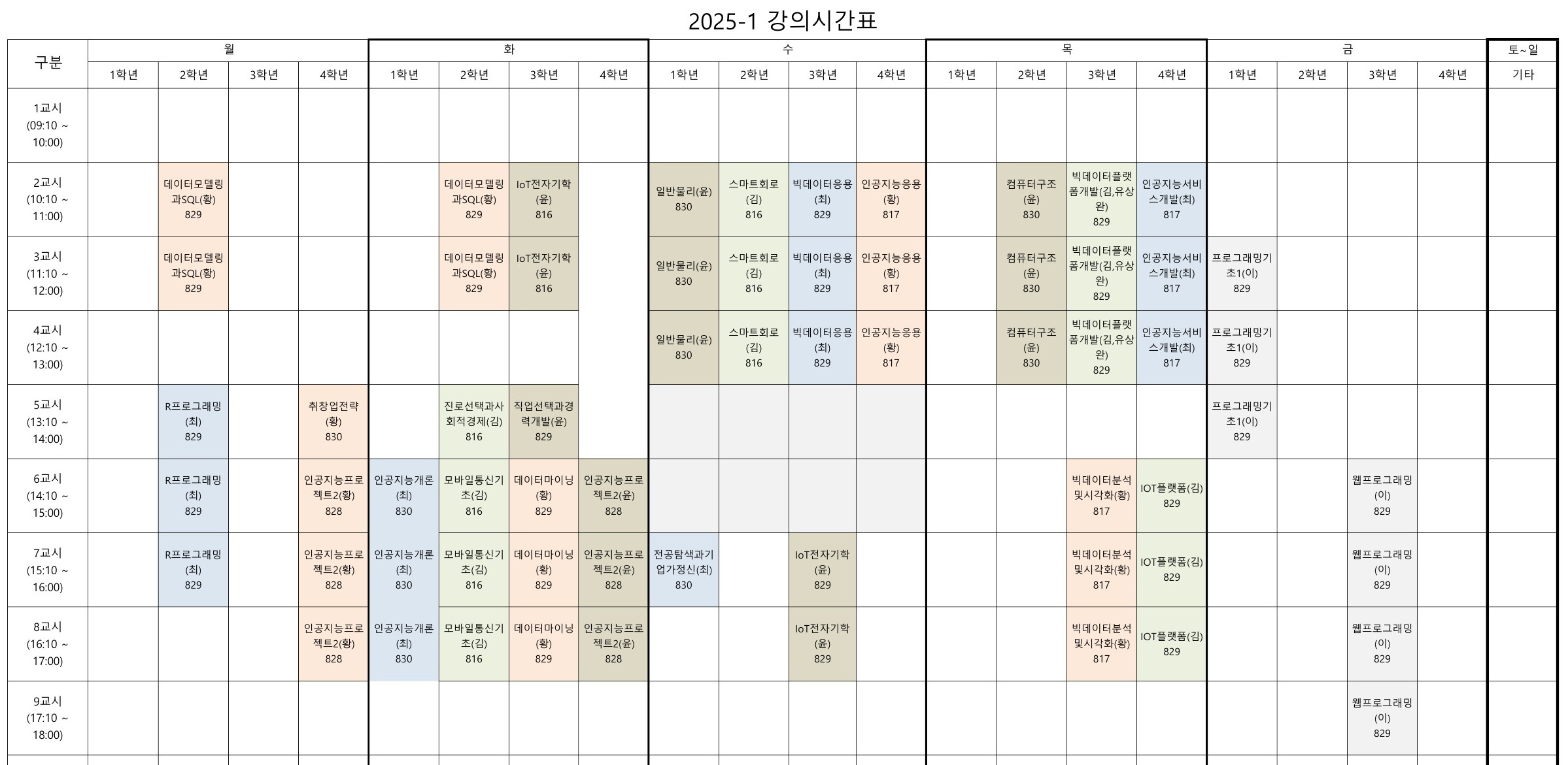 시간표