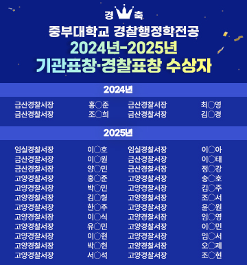 기관표창감사장수상자