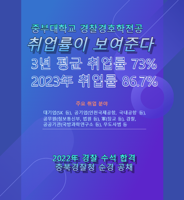 경찰경호학전공 취업률